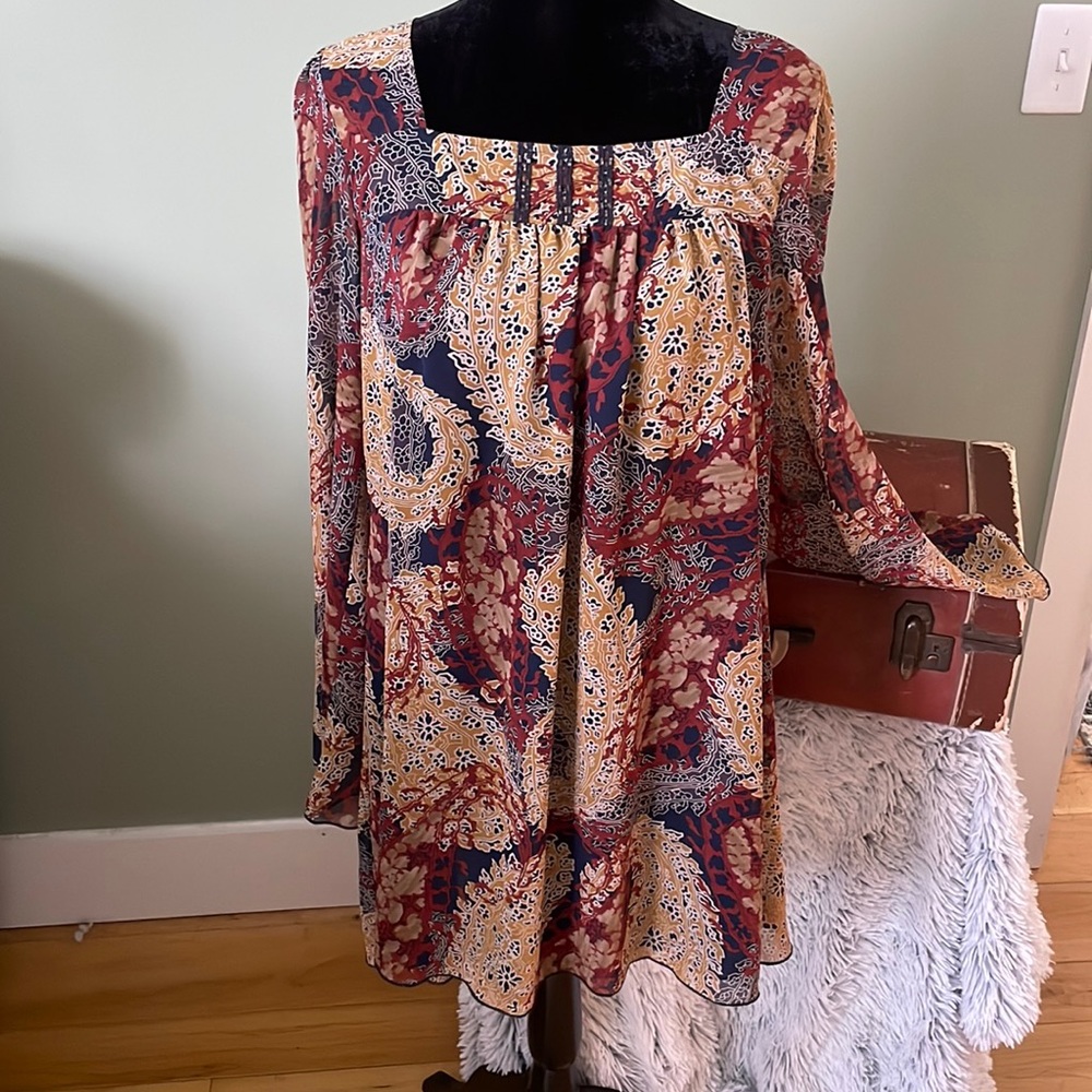 Boho Tunic Top Size L